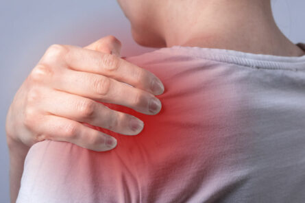 patient experiencing shoulder pain