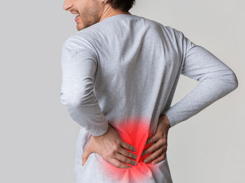 patienet suffering from back pain