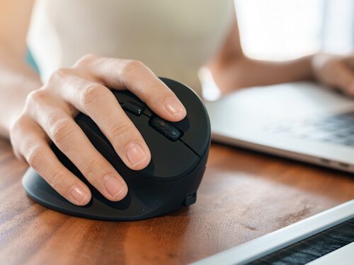 ergonomic mouse to support wrist and reduce carpal tunnel syndrome