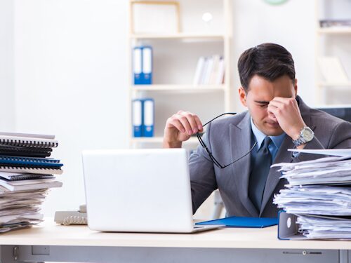 man feeling tired, stressed and run down which is reducing his bodys immune system function